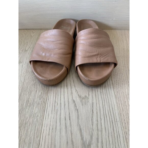 Beek Gallito Leather Slide Sandals Brown Platform Slip On Shoes Women’s 7 US 37 - Picture 4 of 7